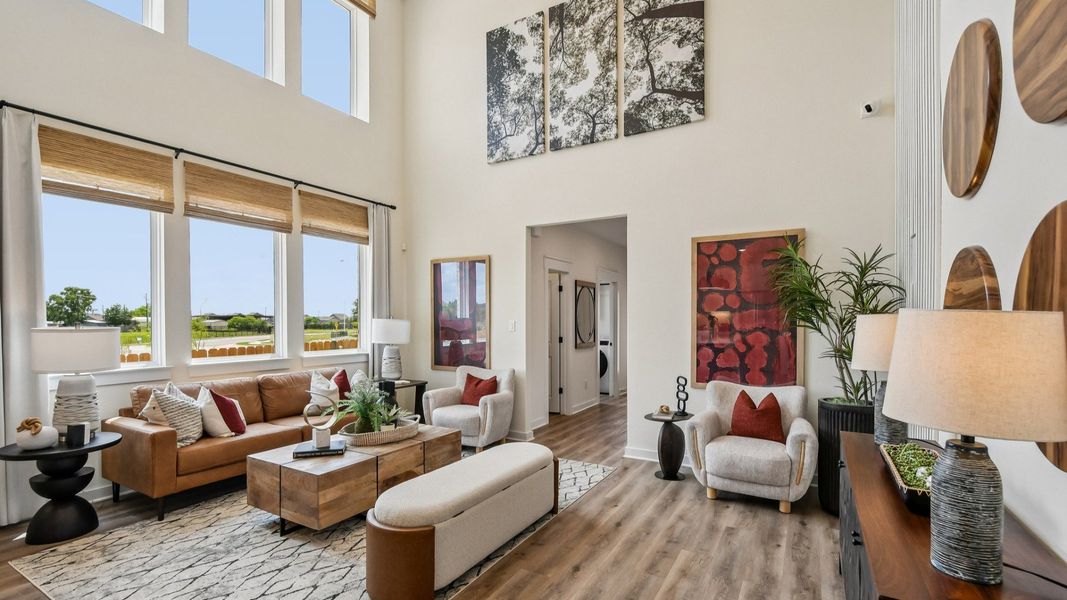 Representative furnished interior of a home built from the Orwell III by DRB Homes in Infinity Square, Kyle (Image 17). Representative furnished interior of a home built from the Orwell III by DRB Homes in Infinity Square, Kyle (Image 17).