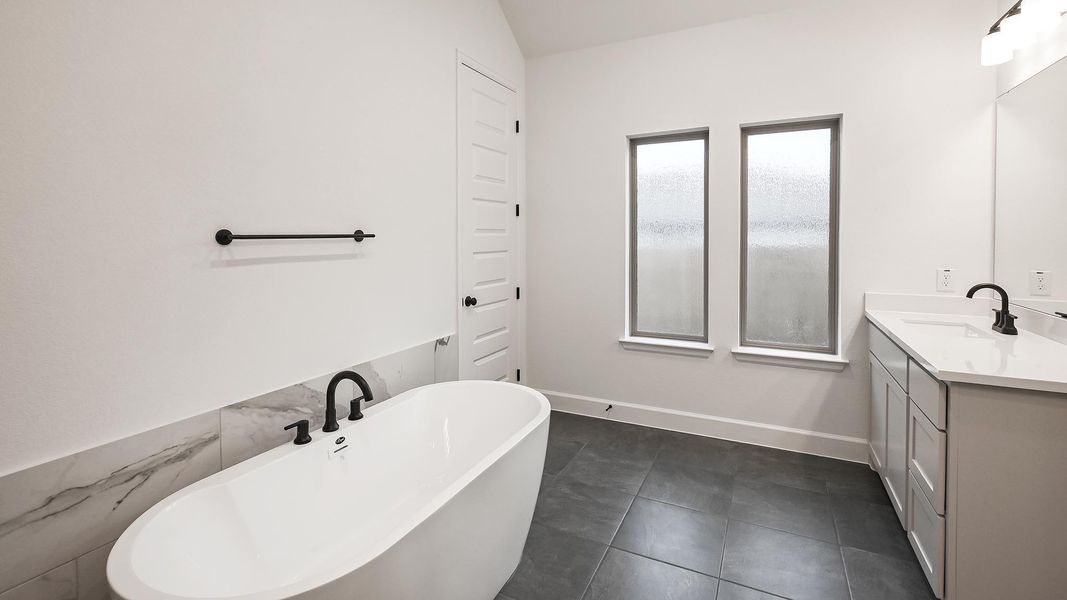 Furnished interior view inside a new home in Crosswinds, Kyle (Image 8).