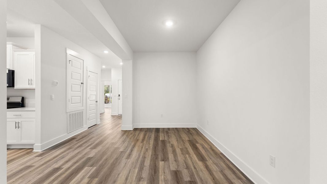Representative unfurnished interior of a home built from the Kennedy by D.R. Horton in Holley Grove at Peach Creek, Santa Rosa Beach (Image 18). Representative unfurnished interior of a home built from the Kennedy by D.R. Horton in Holley Grove at Peach Creek, Santa Rosa Beach (Image 18).
