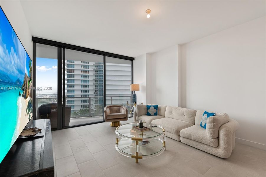 Furnished interior view inside a new home in , Miami Beach (Image 10).