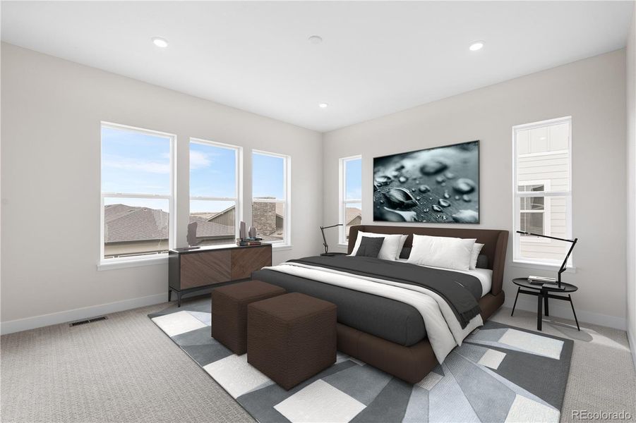 Furnished interior view inside a new home in Retreat at The Canyons, Castle Pines (Image 16).