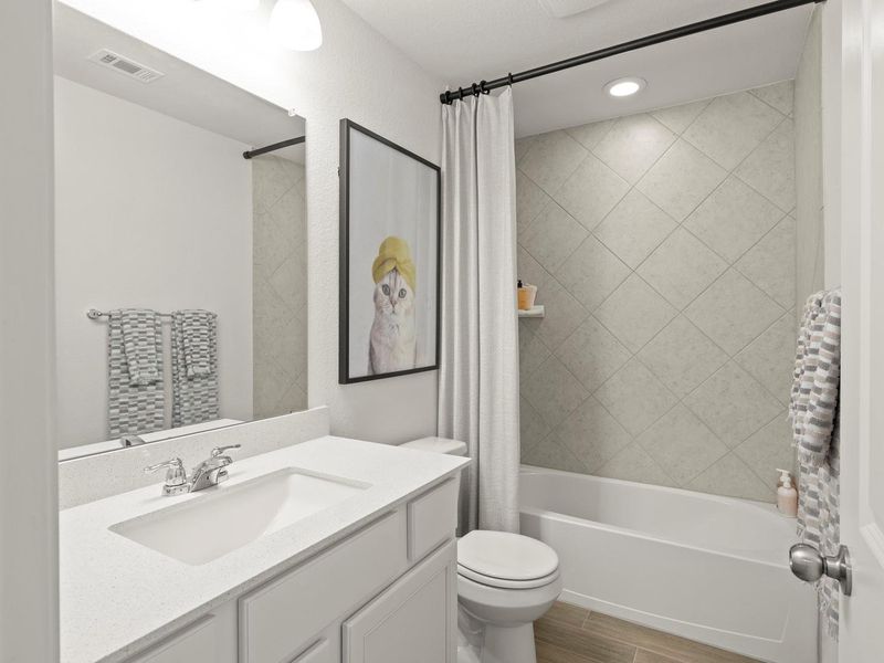 Furnished interior view inside a new home in Cool Water at Sonterra, Jarrell (Image 12).