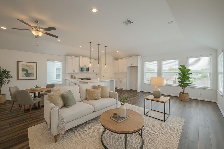 Furnished interior view inside a new home in Eagle Landing, Houston (Image 5). Furnished interior view inside a new home in Eagle Landing, Houston (Image 5).