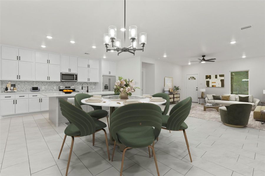 Furnished interior view inside a new home in , Prairie View (Image 4).