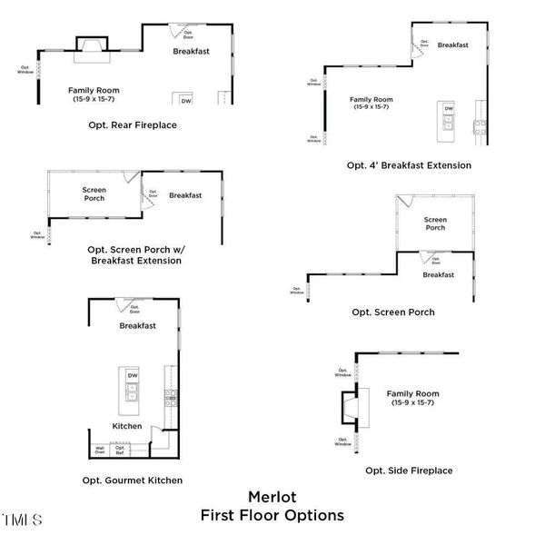 Merlot first floor plan options