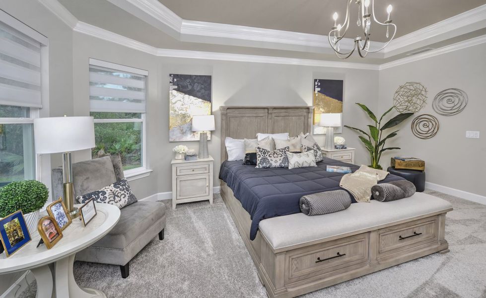 Furnished interior view inside a new home in The Reserve at Plantation Bay, Bunnell (Image 27). Furnished interior view inside a new home in The Reserve at Plantation Bay, Bunnell (Image 27).