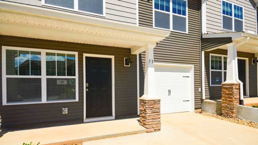 Exterior details and patio area of a home in Aberdeen Place, Asheville (Image 2).