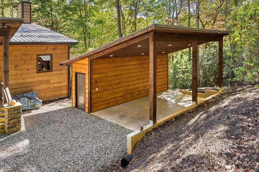 Exterior details and patio area of a home in , Morganton (Image 2). Exterior details and patio area of a home in , Morganton (Image 2).