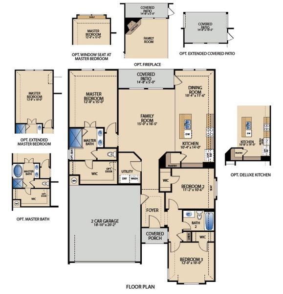 2D floor plan layout for the Prosper by Pacesetter Homes in Timberbrook, Justin, TX (Image 3).