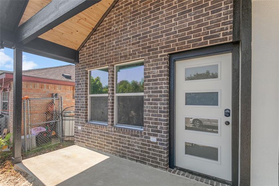 Exterior details and patio area of a home in , Dallas (Image 4). Exterior details and patio area of a home in , Dallas (Image 4).