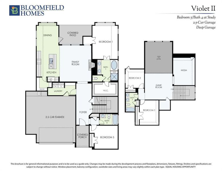 2D floor plan layout of this home in Mockingbird Hills 60-65, Joshua, TX (Image 5).