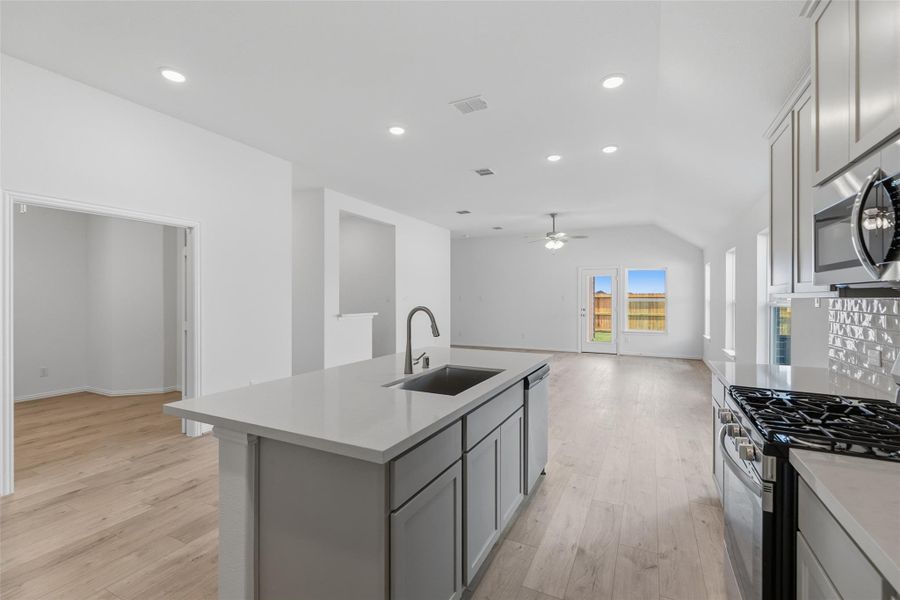 Furnished interior view inside a new home in Westland Ranch, League City (Image 15).
