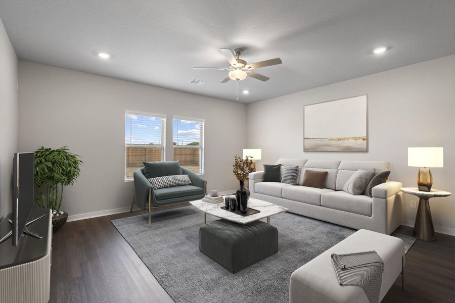 Furnished interior view inside a new home in River Ranch Trails, Dayton (Image 8).