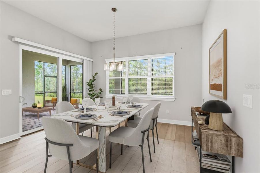 Furnished interior view inside a new home in Del Webb Sunbridge, St. Cloud (Image 6).