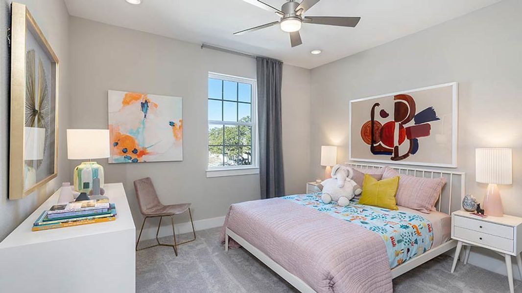 Furnished interior view inside a new home in Travisso, Leander (Image 12).