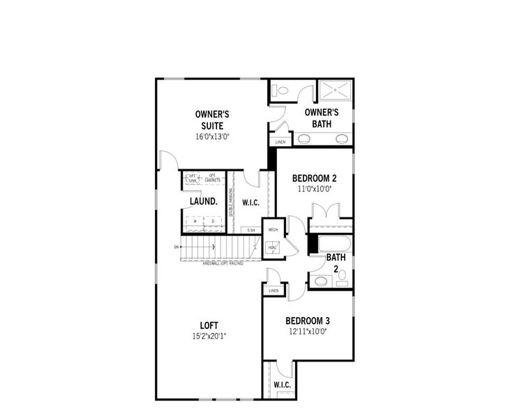 2D floor plan layout of this home in Walden Pond, Forney, TX (Image 3).