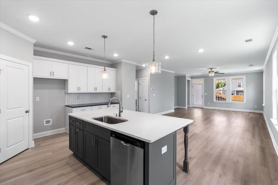Kitchen to Living Room | 425 Tillery Park Drive, Columbia County Ranch Home