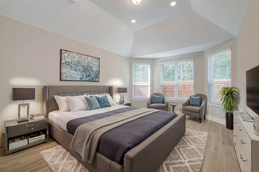 Furnished interior view inside a new home in Harper's Preserve - Classic Series, Conroe (Image 11). Furnished interior view inside a new home in Harper's Preserve - Classic Series, Conroe (Image 11).