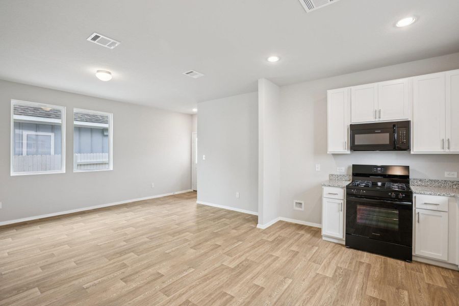 Living Room and Open Concept Kitchen