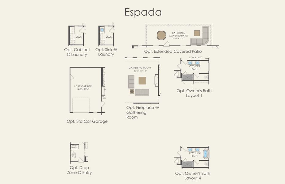 2D floor plan layout for the Espada by Centex in Wildwood Reserve, San Antonio, TX (Image 2). 2D floor plan layout for the Espada by Centex in Wildwood Reserve, San Antonio, TX (Image 2).