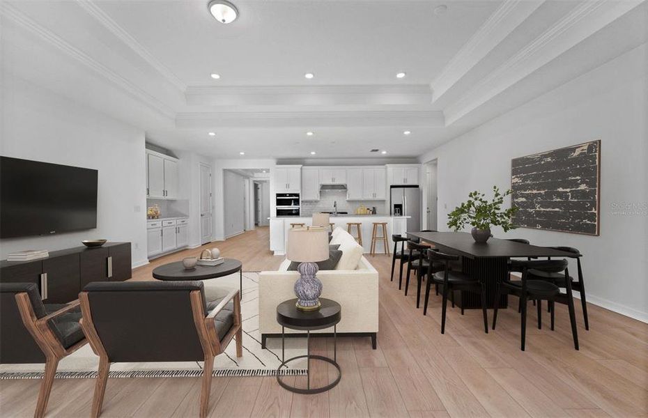 Furnished interior view inside a new home in Waterset, Apollo Beach (Image 5). Furnished interior view inside a new home in Waterset, Apollo Beach (Image 5).