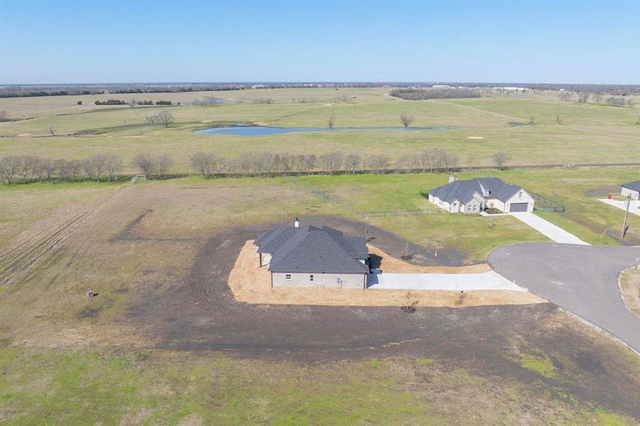 Aerial view featuring a rural view