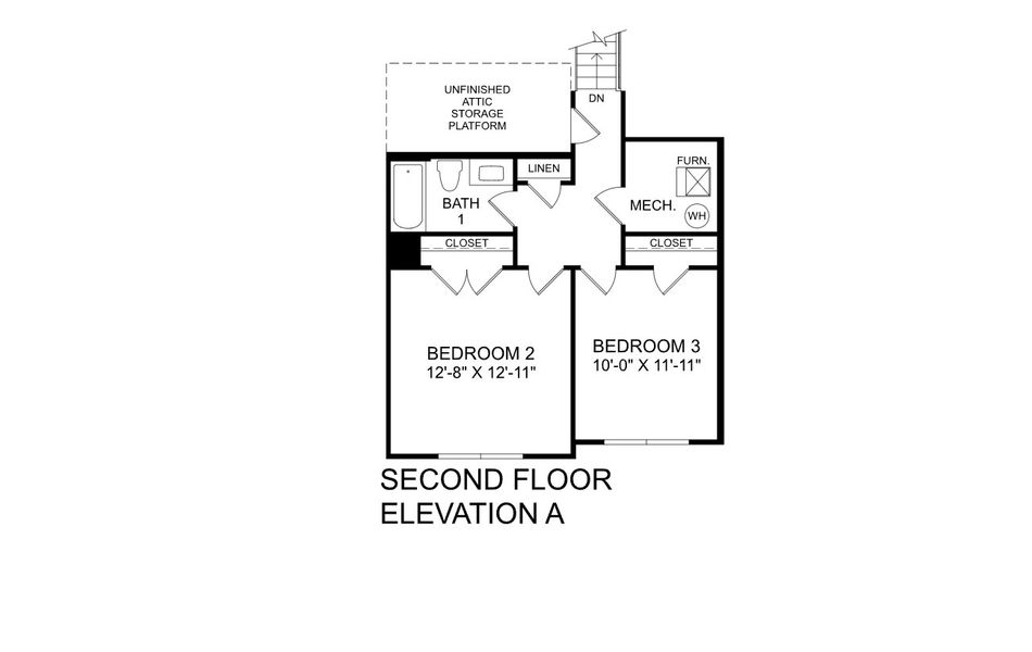 2D floor plan layout for the Nassau Cove End Unit by Ryan Homes in Wrenn Farms, Youngsville, NC (Image 3).