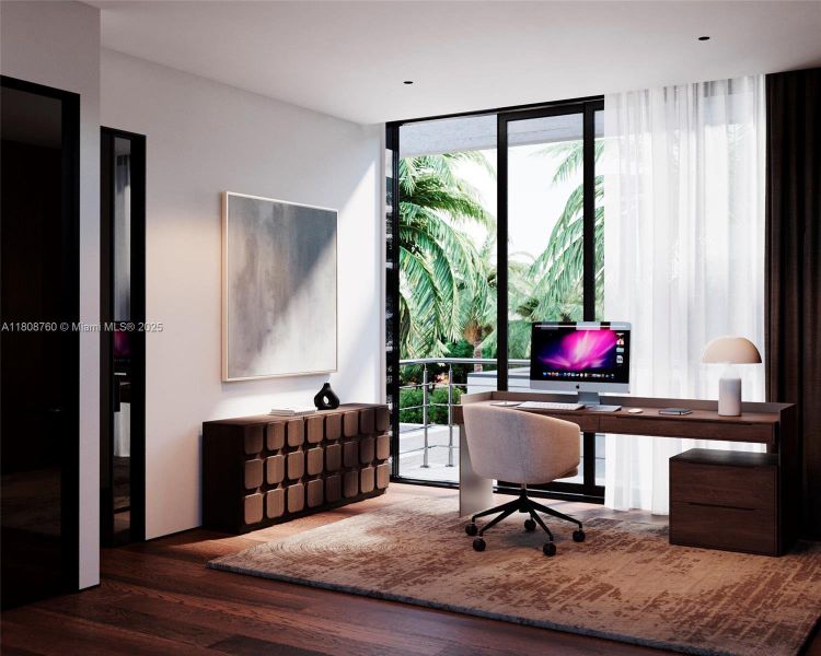 Furnished interior view inside a new home in , Miami (Image 17). Furnished interior view inside a new home in , Miami (Image 17).