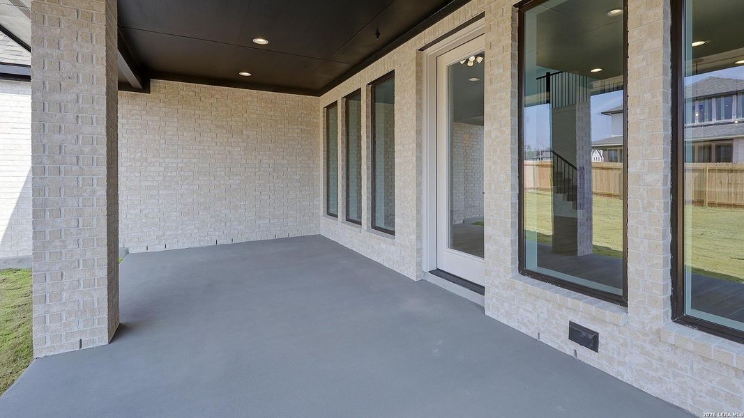 Exterior details and patio area of a home in Kallison Ranch, San Antonio (Image 3).