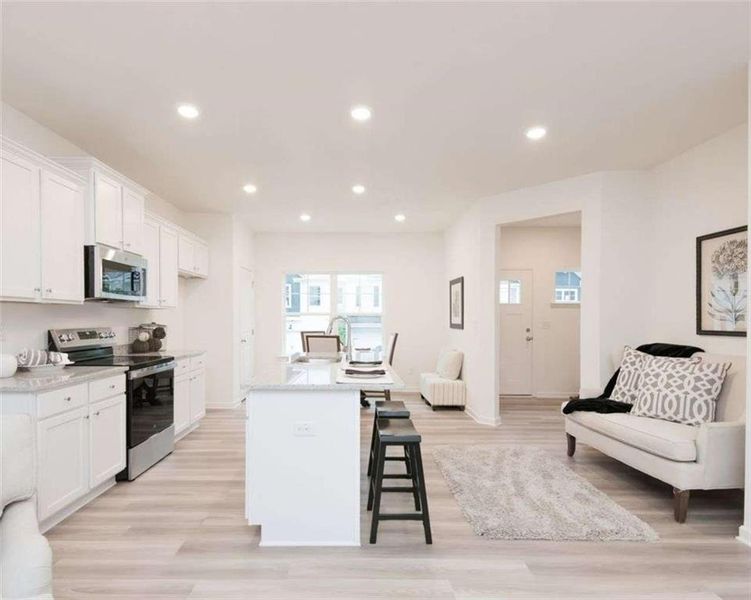 Furnished interior view inside a new home in , Conyers (Image 6). Furnished interior view inside a new home in , Conyers (Image 6).