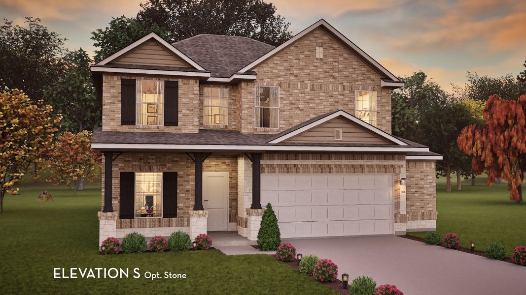 Representative exterior photo of a completed home built from the Trinity by CastleRock Communities in Sagebrook, Argyle, TX (Image 22).