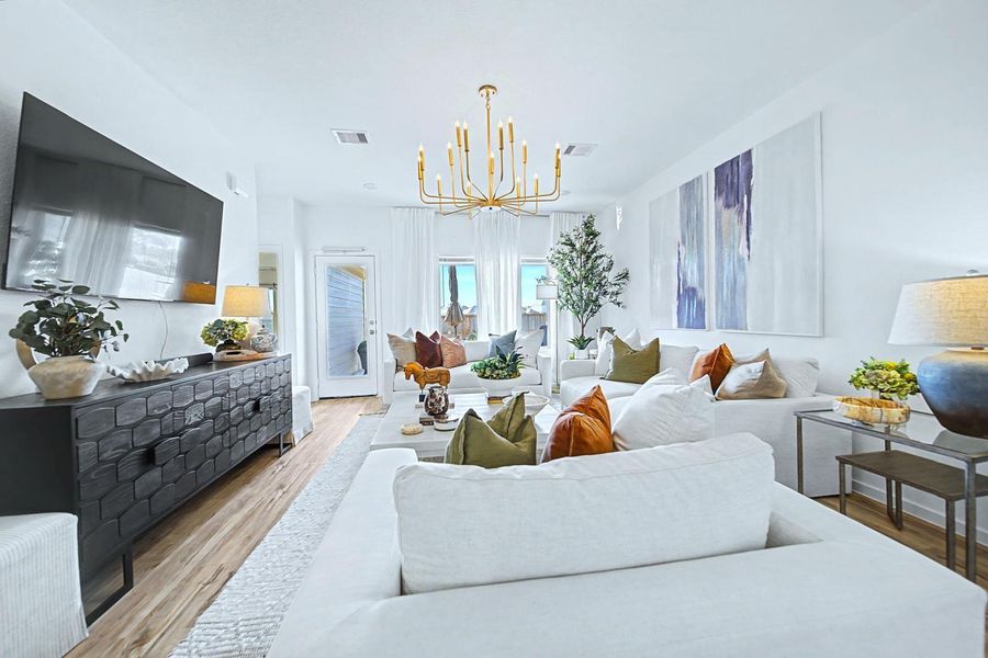 Furnished interior view inside a new home in Pinewood at Grand Texas, New Caney (Image 5).