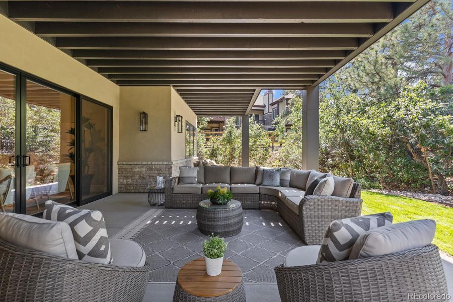 Exterior details and patio area of a home in , Castle Rock (Image 24).