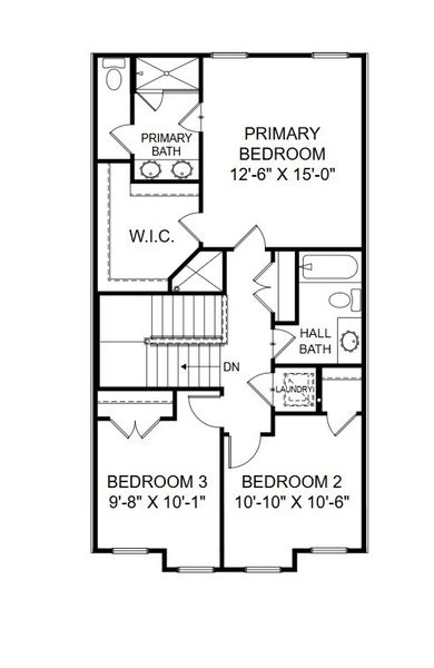2D floor plan layout for the The Lannister by Stanley Martin Homes in Rhetts Cove, Johns Island, SC (Image 5).