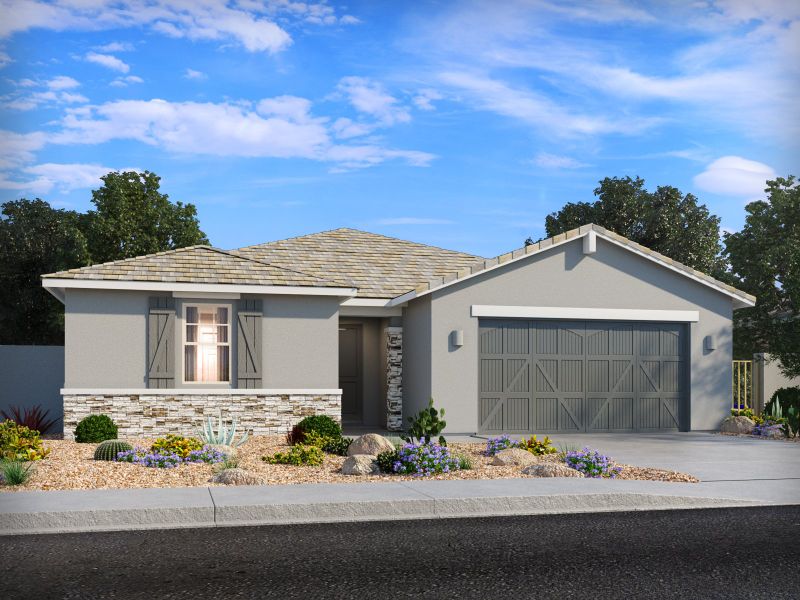 Representative exterior photo of a completed home built from the Jasper by Meritage Homes in Summit at Rocking K, Vail, AZ (Image 2).