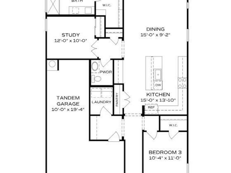 2D floor plan layout of this home in South Ranch Destination Collection, Prescott, AZ (Image 2). 2D floor plan layout of this home in South Ranch Destination Collection, Prescott, AZ (Image 2).