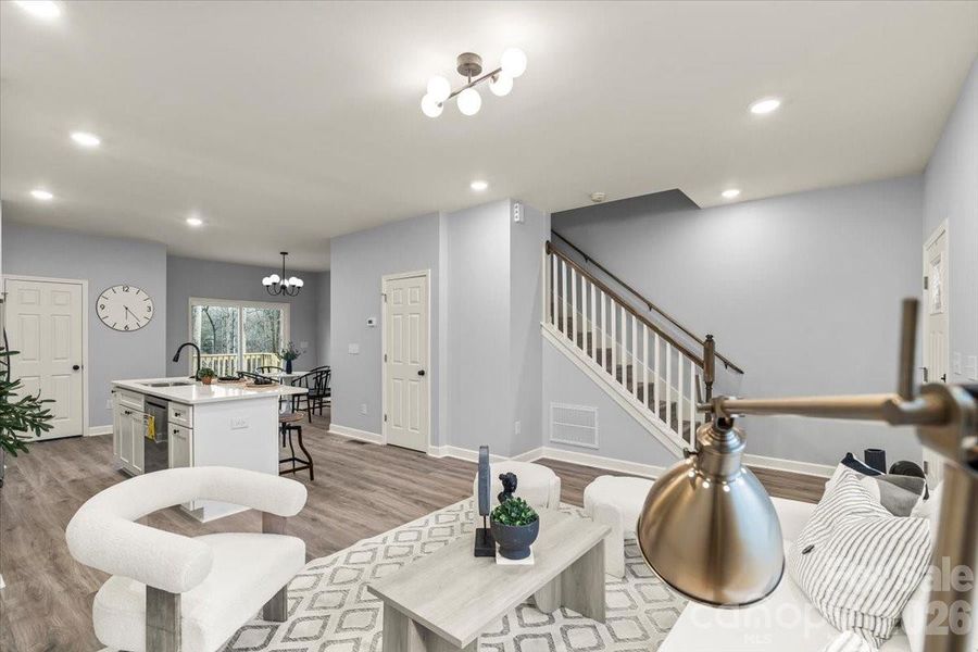 Furnished interior view inside a new home in , Statesville (Image 11). Furnished interior view inside a new home in , Statesville (Image 11).