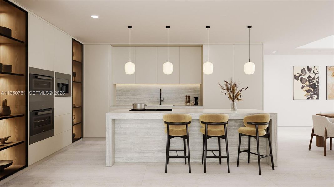 Furnished interior view inside a new home in , Bay Harbor Islands (Image 4).