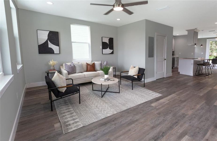 Furnished interior view inside a new home in , Tampa (Image 27). Furnished interior view inside a new home in , Tampa (Image 27).