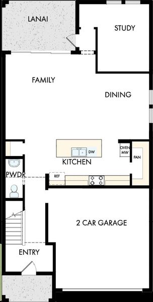 2D floor plan layout of this home in Persimmon Place – Garden Series, Wesley Chapel, FL (Image 2). 2D floor plan layout of this home in Persimmon Place – Garden Series, Wesley Chapel, FL (Image 2).
