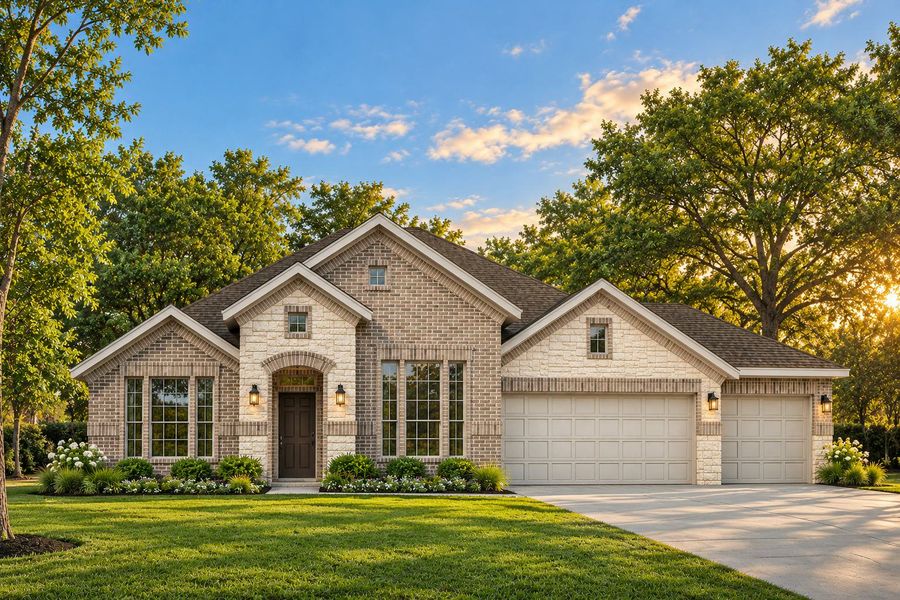 Representative exterior photo of a completed home built from the Agave Single Story by Kindred Homes in Dominion Park, Waxahachie, TX (Image 26).