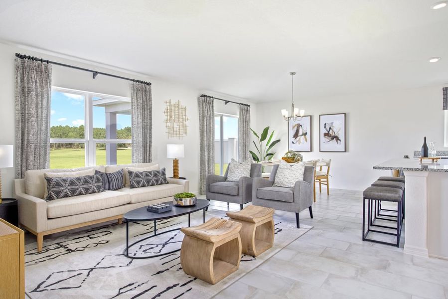Representative furnished interior of a home built from the 1541 by KB Home in Canoe Creek Reserve III, St. Cloud (Image 6). Representative furnished interior of a home built from the 1541 by KB Home in Canoe Creek Reserve III, St. Cloud (Image 6).