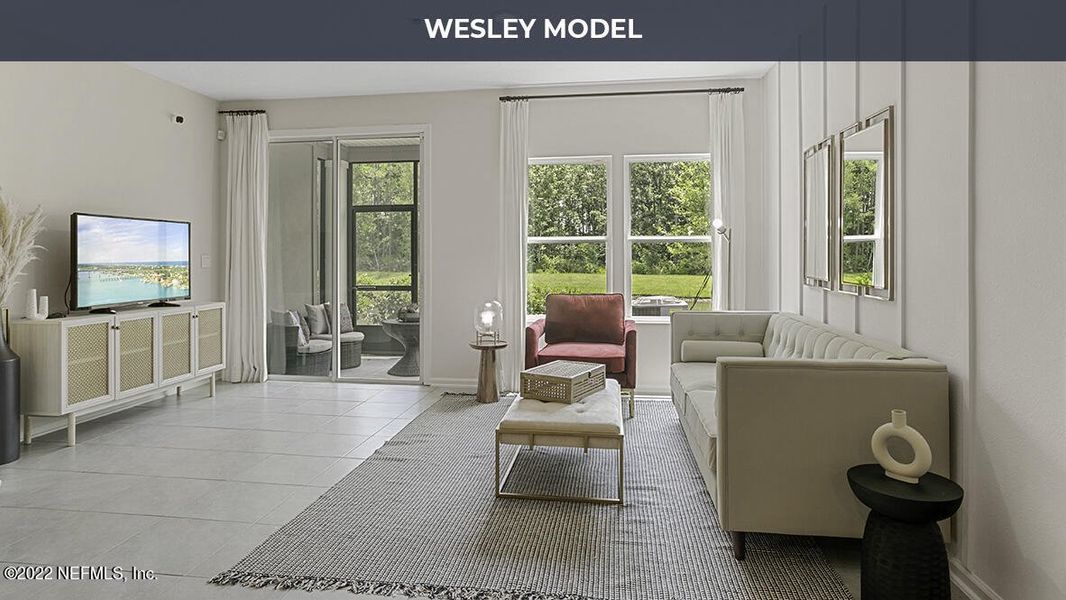 Furnished interior view inside a new home in Bridgewater, St. Augustine (Image 10). Furnished interior view inside a new home in Bridgewater, St. Augustine (Image 10).