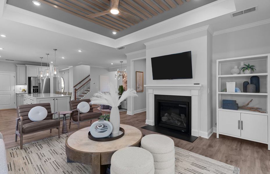 Furnished interior view inside a new home in Del Webb Wilmington at Mallory Creek, Leland (Image 10). Furnished interior view inside a new home in Del Webb Wilmington at Mallory Creek, Leland (Image 10).