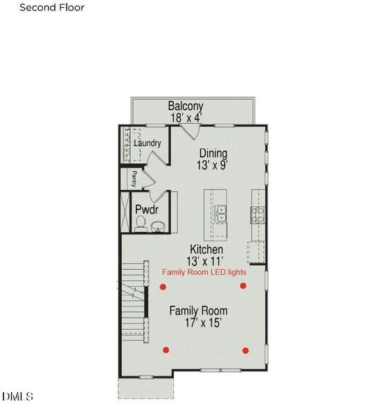 2D floor plan layout of this home in Helmsley, Raleigh, NC (Image 4).