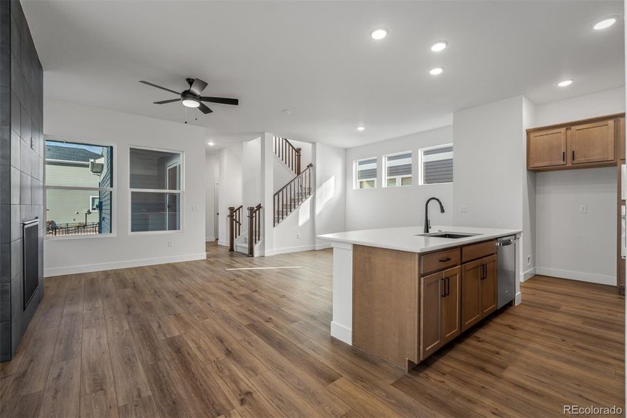 Furnished interior view inside a new home in Revel Crossing at Wolf Ranch – The Outlook Collection, Colorado Springs (Image 15).