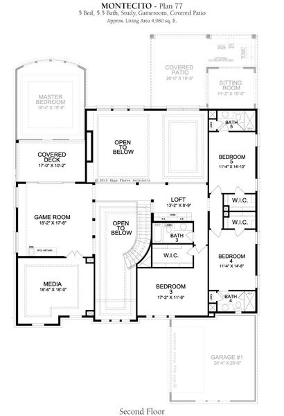 2D floor plan layout for the Montecito by Landon Homes in Fields - Brookside North, Frisco, TX (Image 7). 2D floor plan layout for the Montecito by Landon Homes in Fields - Brookside North, Frisco, TX (Image 7).