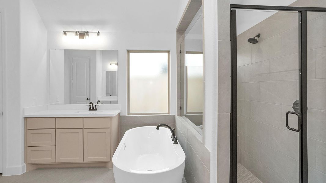 Furnished interior view inside a new home in Kresston 50', Magnolia (Image 6). Furnished interior view inside a new home in Kresston 50', Magnolia (Image 6).