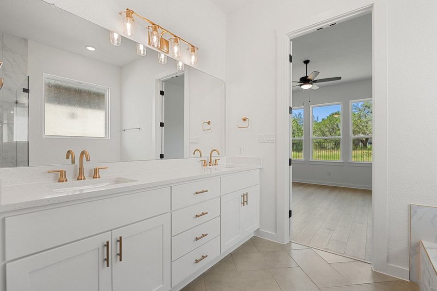 Furnished interior view inside a new home in Capitol Collection at Lariat, Liberty Hill (Image 18).