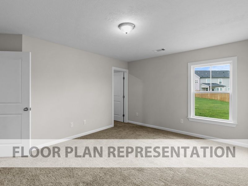 Secondary Bedroom | Hemingway Plan by Ivey Homes